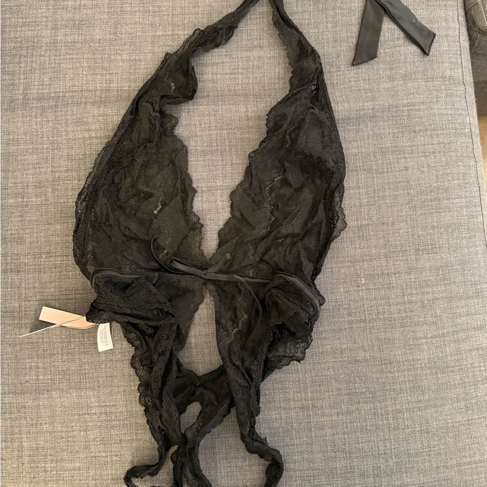 Victoria's Secret Black Lace Bodysuit